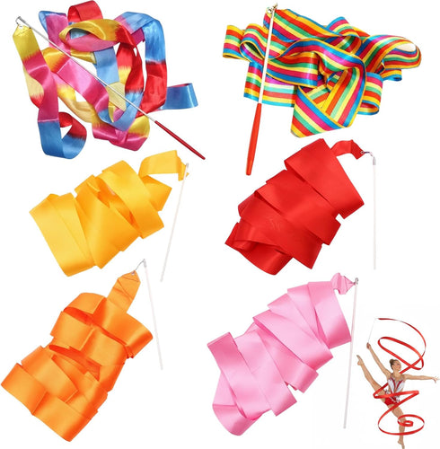 ZHLKHIOP Twirling Baton, 6-Pack Gymnastic RibbonProfessional Grade Batons for Twirling, Performance, and Dance