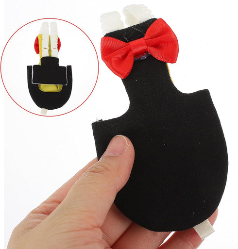 Reusable Bird Parrot Diaper Clothes Flight Suit with Bow Washable Soft Fabric Small Size for Outdoor Pet Bird Nappies