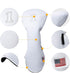 Golf Head Covers Driver Fairway #3#5 Hybrid USA Flag Memory Foam, for Men Women (Black or White)