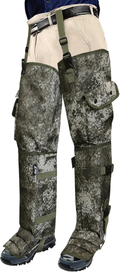 Waterproof Snake Gaiters for Men and Women - Adjustable Snake Chaps for Leg Protection