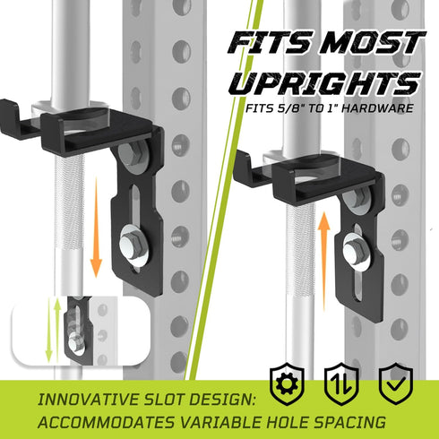Lights Mountain 2x2 2x3 3x3 5/81 M14 Universal Barbell Holder for Power Rack, Fits / / Rack Uprights, Fits Holes