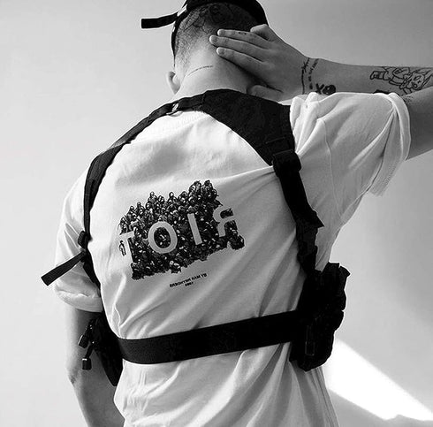 Unisex Black Chest Rig Bag - Streetwear Tactical Vest Hip-hop Chest Bags Fashion Tactics Waist Pack for Women