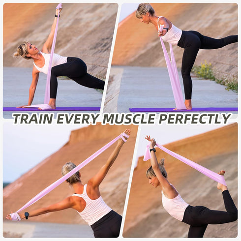Resistance Bands for Working Out, Exercise Bands for Physical Therapy, Stretch Bands for Pilates, Rehab, Strength