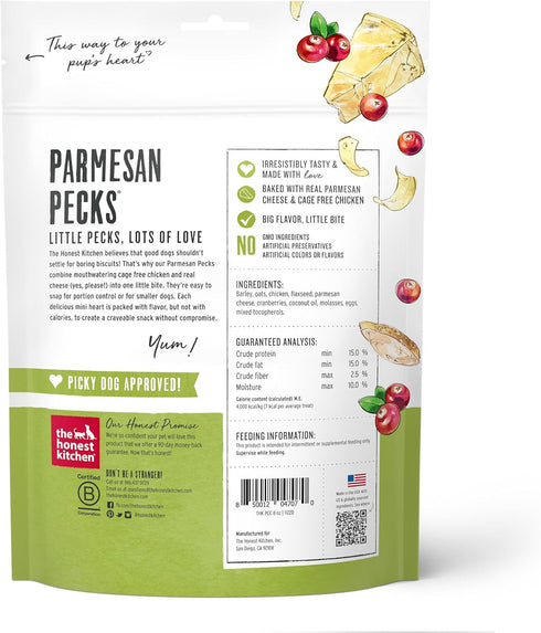 The Honest Kitchen Parmesan Pecks - Chicken, Parmesan & Cranberry Recipe, 8 oz Bag