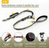 Tactical Dog Leash Heavy Duty - 4-6ft No Pull Bungee for Medium Large Dogs with Comfortable Padded Double Handle, Green