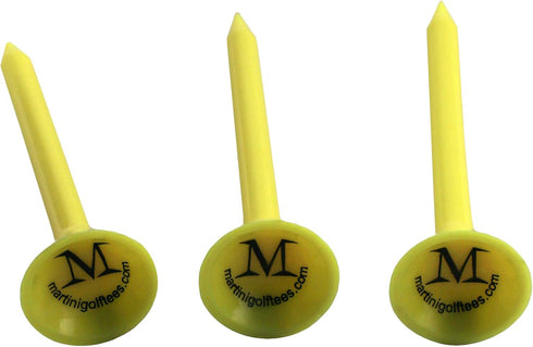 ProActive Sports Martini Golf Tees, 3-1/4" Durable Plastic, 5-Pack, Yellow