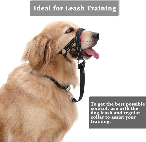 BARKLESS No Pull Dog Head Collar, Soft Padding Halter, Sturdy Halters for Large Medium Small Dogs