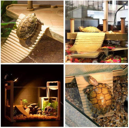 VOVOV Floating Turtle Pier Rectangular Terrapin Dock, Frogs Reptile Ramp Platform, 18.5cm