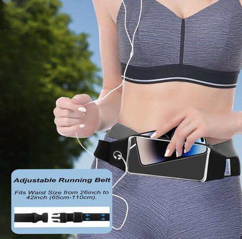 Running Belt for Women Men, Waterproof Fanny Pack, Workout Waist Pouch Phone Holder with Touchscreen for Gym