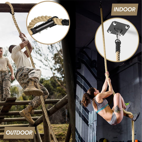 Yes4All Gym Climbing Rope for Fitness & Strength Training, Home Workouts & Climbing Exercises