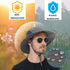 UPF 50+ Fishing Sun Hat for Men Women, Waterproof Wide Brim Boonie Bucket Hat for Beach Hiking Garden