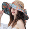 Summer Anti-UV Wide Brim Beach Hats for Women, Floppy Foldable Roll Up Cap