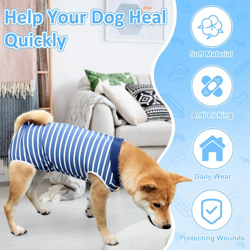 Coppthinktu Dog Recovery Suit | Breathable Surgery Recovery Suit for Dogs | E-Collar Alternative for Small/Medium Dogs