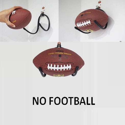 Pmsanzay Football Wall Mount Holder - Adjustable Display Rack for Football Helmet, Coats, and Sports Equipment