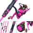 Spinning Fishing Rod by PLUSINNO – 5-Piece Portable Fishing Pole and Reel Combo for Boys, Girls, and Adults