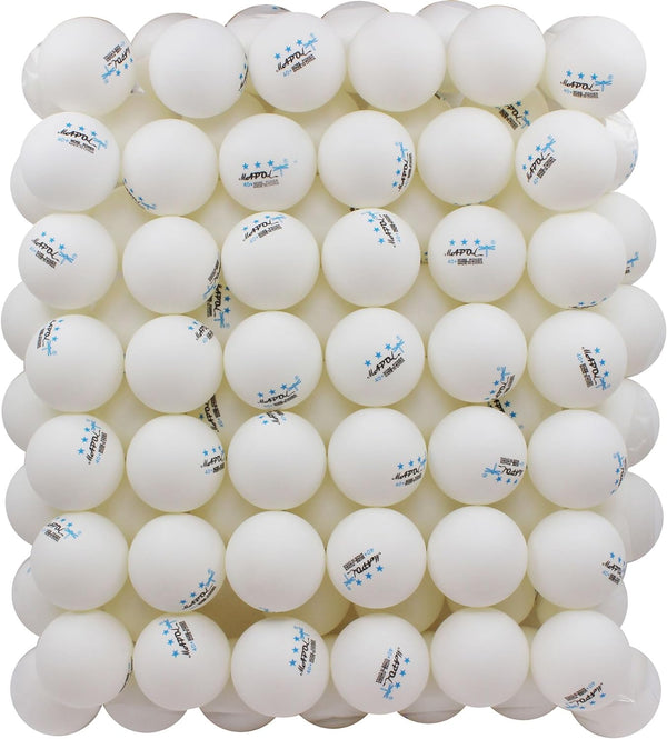 MAPOL 100 Pack White 3-Star Table Tennis Balls Advanced Training Ping Pong