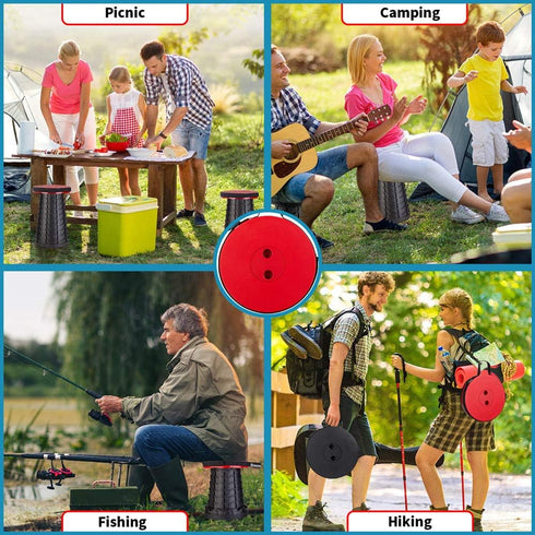 Boreeman 400lbs Upgraded Folding Stool with Cushion Lightweight Yet More Sturdy with Load Capacity Portable Collapsible