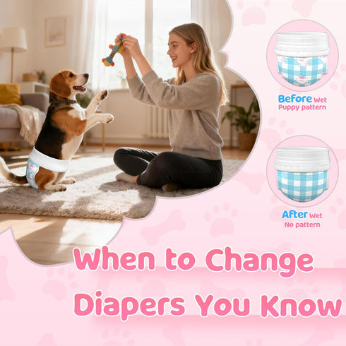 360 10 Count Ambreview Dog Diapers Female | Easy-Wear Disposable Pull-up Diaper with Stretch Waist | Super Absorbent