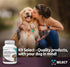 Multi-Formula Dog Supplement for Smaller Dogs - 90 Peanut Butter Chewable Tabs, 10mg HMR Lignans, 1mg Melatonin, 20mg