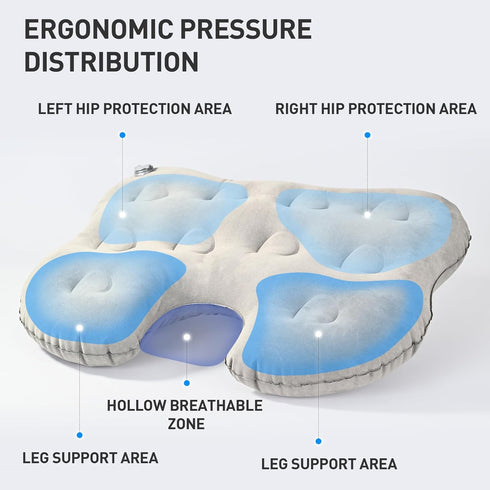 Inflatable Stadium Seat Cushion: Portable & Lightweight Airplane Seat Cushion - Ideal for Office Chairs,School