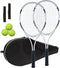 UUBEMM Tennis Rackets Set for 2 Players, Lightweight Recreational Racquets for Adult Beginner Training with Carry Bag