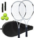 UUBEMM Tennis Rackets Set for 2 Players, Lightweight Recreational Racquets for Adult Beginner Training with Carry Bag