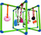 Amlmpet Puppy Play Gym - PVC Frame with 9 Hanging Toys for Small