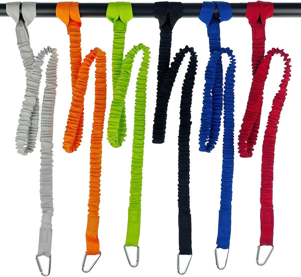 Kayak Paddle Leash - Stretchable Coiled Lanyard Leash for Kayak, Paddles, Fishing Poles, and Rods