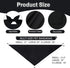 Agroon 2PCS, Blank Dog Bandanas Black Small DIY Solid Cotton Scarf, Durable Triangle Reversible Bibs Handkerchief