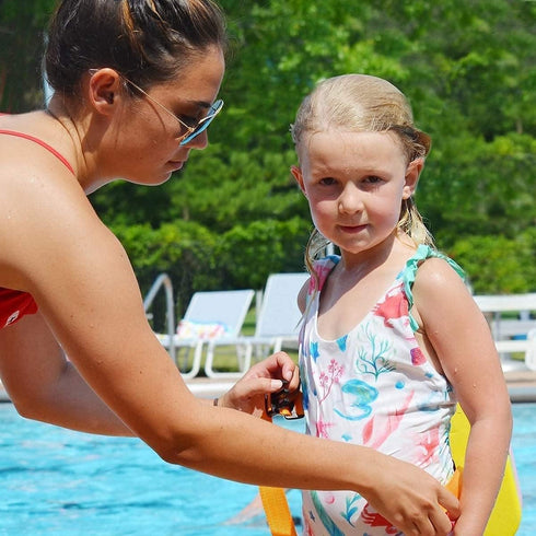 Kids Swim Float Back Belt: Pool Bubble Water Trainer Training Device for Ages 3-12