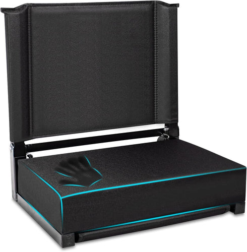 MEDIFOAM Stadium Seats for Bleachers with Back Support Extra Wide Memory Foam Bleacher Chair with Cushion, Cup Holder