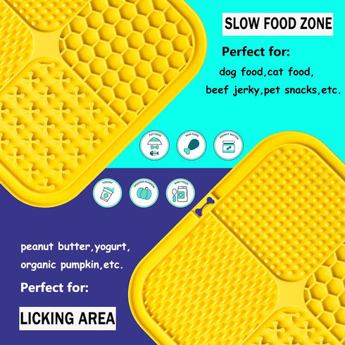 Lick Mat for Dogs, Large Dog Lick Mat with Suction Cups for Anxiety, Peanut Butter Dog Licking Mat Slow Feeder