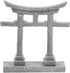 GANAZONO Japanese Shinto Torii Gate Miniature Ornament, Grey Fish Tank Decoration Bridge Landscape