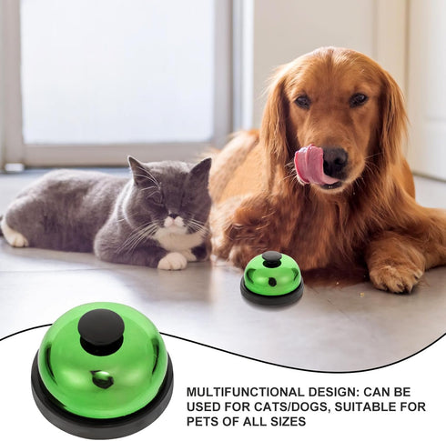 DOITOOL Pet Training Press Bell for Dogs and Puppies Colorful Bright Green Dog Dinner Training Bell for Potty