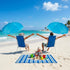 1 Pack 220lbs,Blue Heavy Duty Steel Beach Chair,Beach Chair with Umbrella,Outdoor Folding Chair High Strength Cleanable