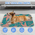Generic 28" X22" Pet Cooling Mat Ice Silk Cooling Mat for Cat Tropical Fruit Thin Dog Bed Washable Sleeping Pad Mats