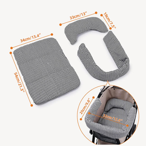 PANGBOER Set Pet Strollers Cushion Side Pad Easy Installation Accessory for Small Dog Cats Strollers Outdoor Use Easy