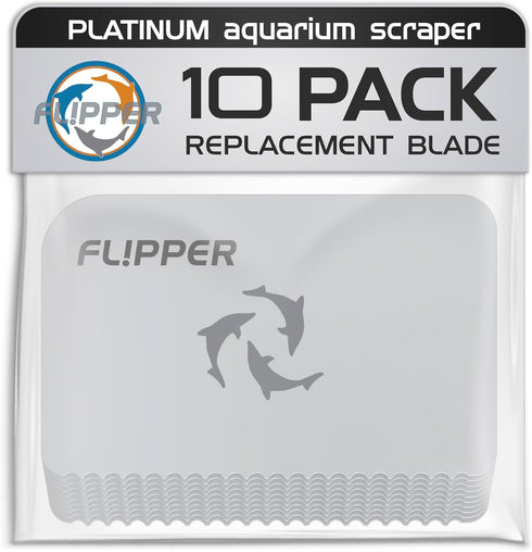 FL!PPER Flipper Platinum Aquarium Scraper Replacement Blades, 10 Pack for Glass & Acrylic Tanks