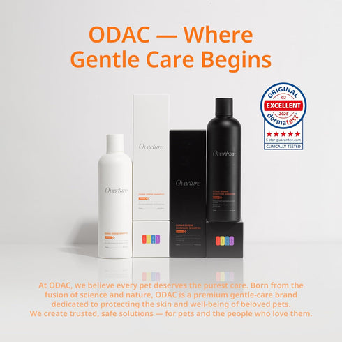 10.14 oz Daily Low-Irritation ODAC Derma Serene pet Shampoo, Korean Pet Skincare, Gentle Daily Cleanse with Winter