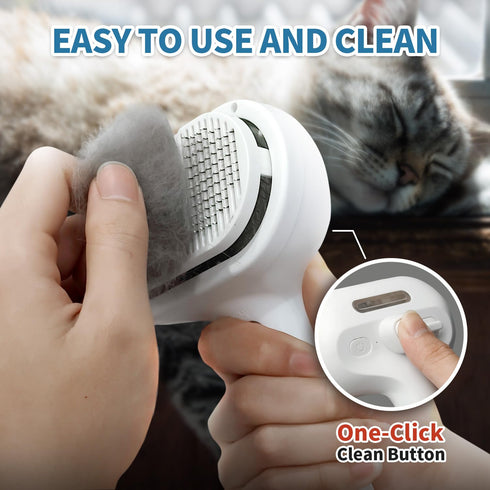 Cat Steam Brush for Shedding - 3 In 1 Self Cleaning Steamy Pet Brush - Grooming Remove Loose Hair and Reduce Shedding