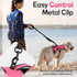 rabbitgoo Escape Proof Dog Harness, Soft Padded No Pull Vest for Large Dogs, Reflective, M, Pink