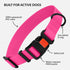CollarDirect Waterproof Dog Collar - Silicone, Plastic Collar, Odor-Resistant, Easy to Clean, for Large, Medium, Small Dogs - Adjustable Collar with Breakaway Buckle (Neck Fit 10"-13", Pink)
