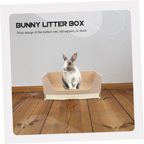 Chinchillas YARNOW Rabbit Toilet Tray Box Large Pet Potty Trainer for Rabbits Guinea Pigs and More Non Slip Design