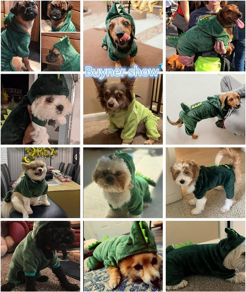 Dogs Clothes Small Pet Costume Halloween Dinosaur Costume Dog Clothing Puppy Outfits Funny Apperal (XS)