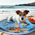 2 Pack YumSur Water Sensory Play Mat for Cat, Upgraded Thickened Dog Water Play Mat with PVC Scratch, Anti-Scratch