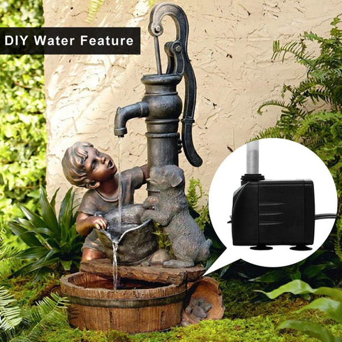 PULACO 400GPH Submersible Water Pump, 25W Durable Fountain Pump with 5 ft Tubing for Aquariums