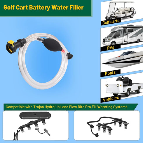 Hand Water Pump for Trojan HydroLink Watering System, Golf Cart Water Filler for Flow Rite Pro Fill System