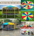 Youngchy 8ft 10ft 12ft (12 12 Parachute with Handles Play Parachute Games for Outdoor Team Games,waterproof reinforced