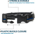 Buckle-Down Plastic Clip Collar - Thin Blue Line Flag, Weathered Black/Gray/Blue, 1" Wide, Fits 15-26" Neck