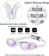 Swim Goggles, No Leaking Swimming Goggles with Nose Clip, Earplugs, Swim Cap and Case for Men and Women